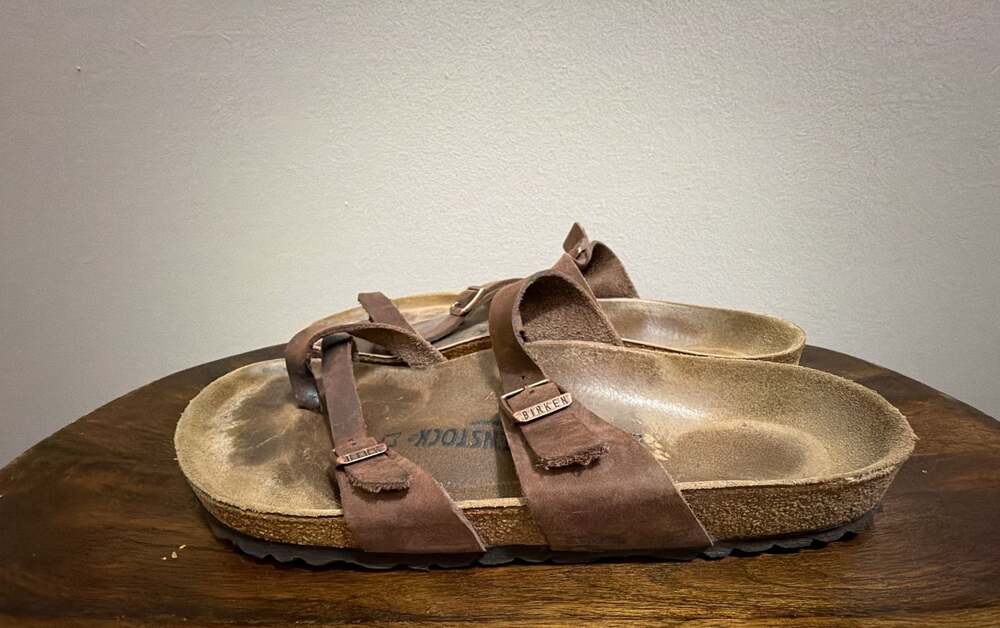 Birkenstock Mayari Brown Leather Sandals Size 41 - Picture 4 of 5
